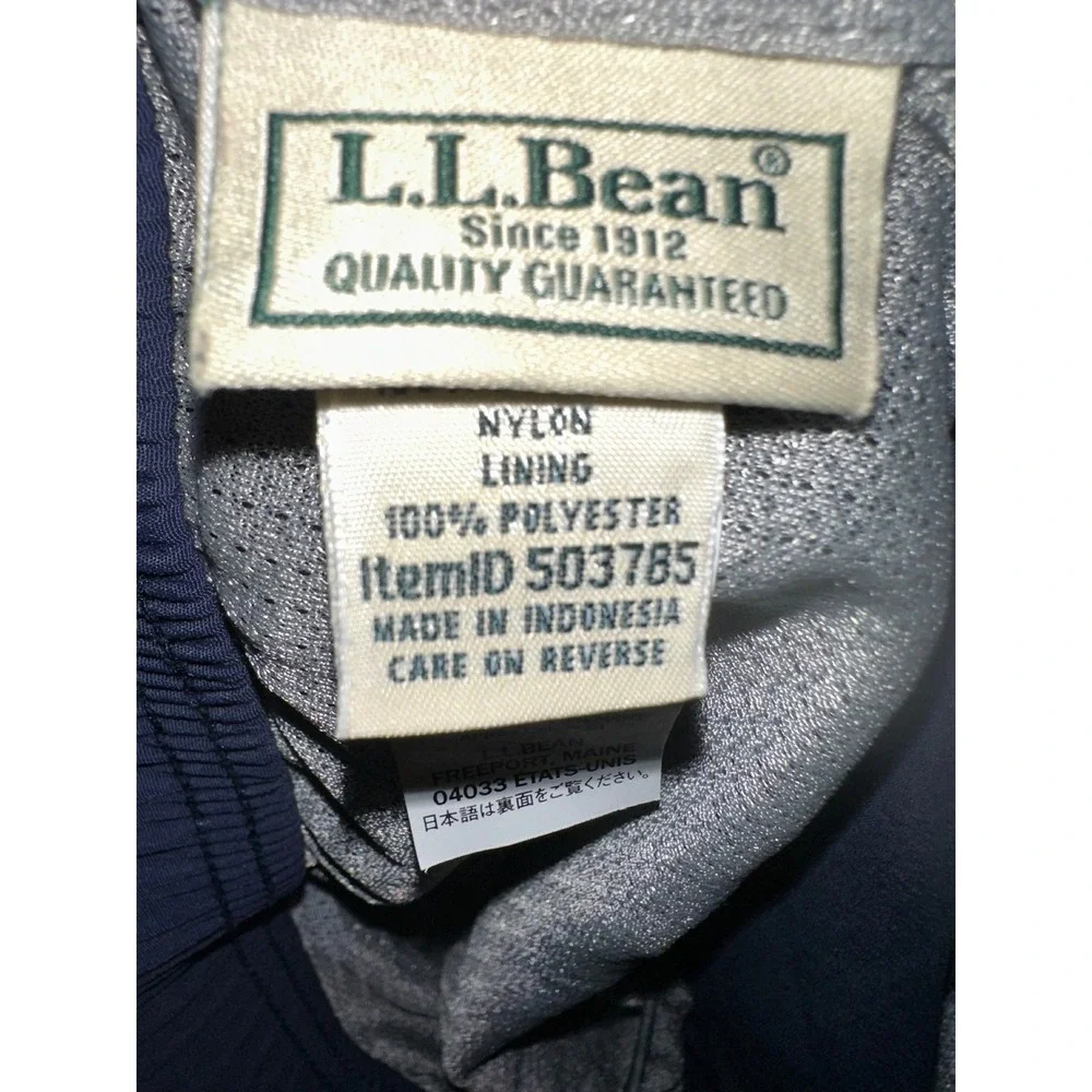 LL Bean Mens Navy Blue Cargo Swim Trunks Shorts Elastic Waist Size‎ XL